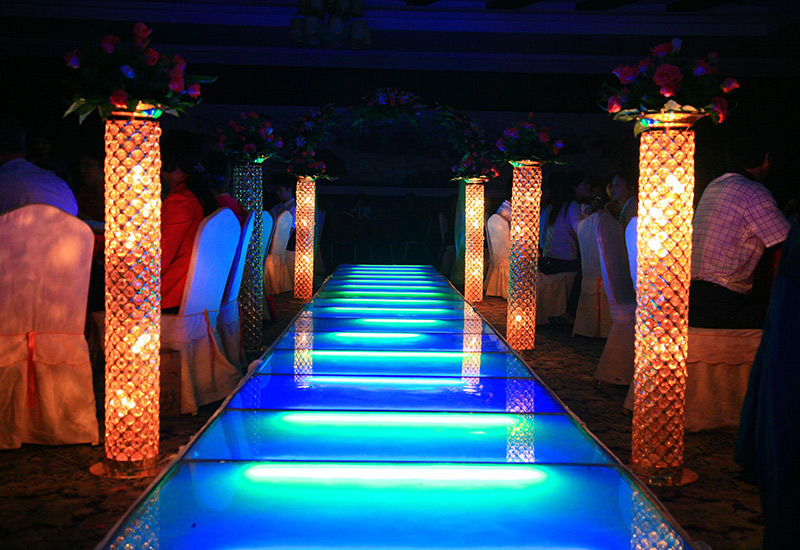 Several types of lights commonly used in weddings